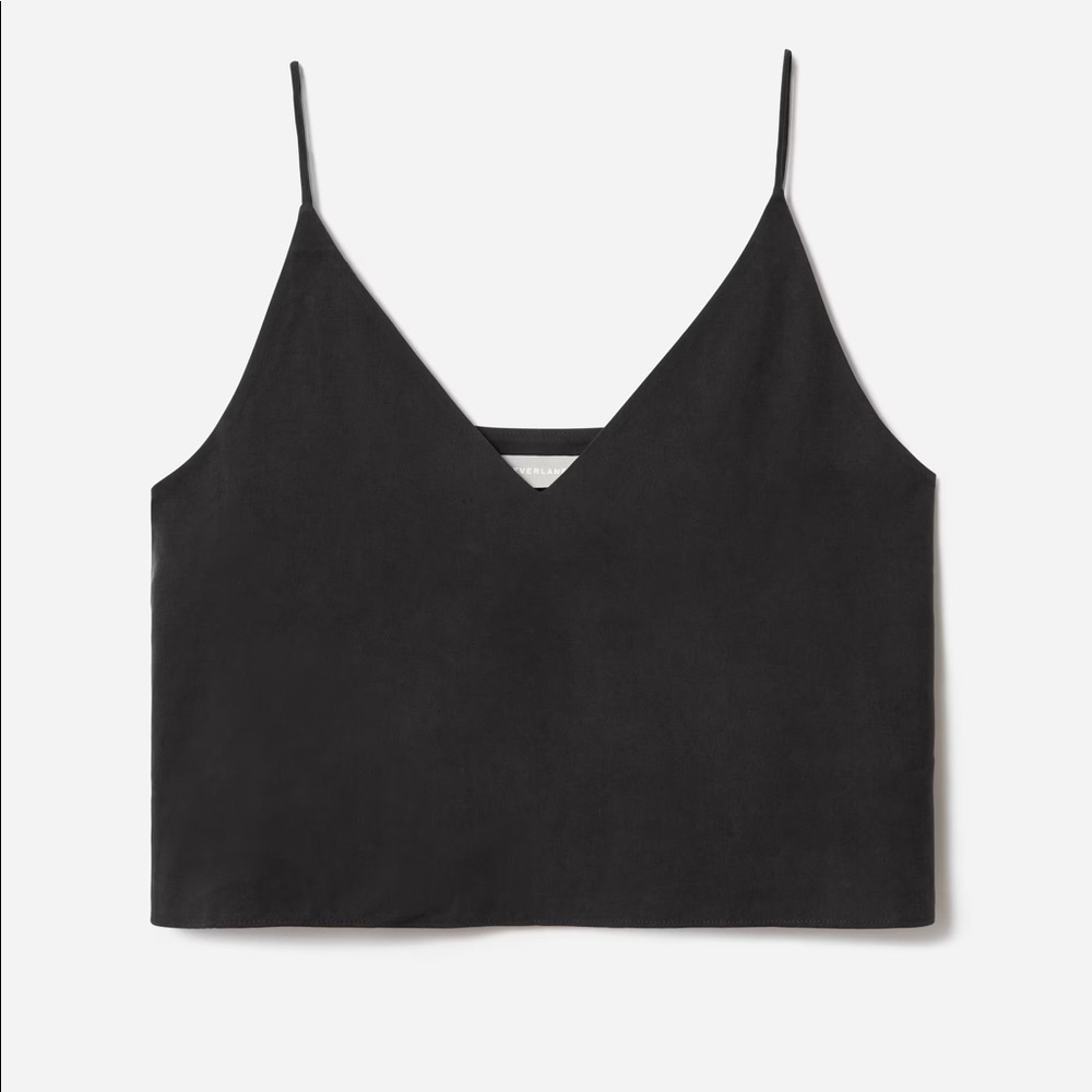 Everlane The Washable Silk Cropped Cami